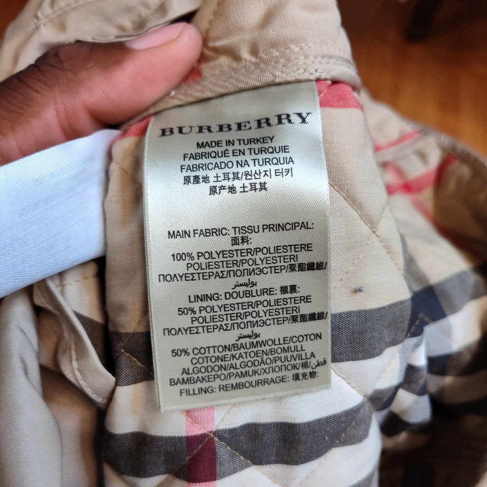 Burberry Brit Women's Quilted Jacket Beige Sz XS - Picture 7 of 9